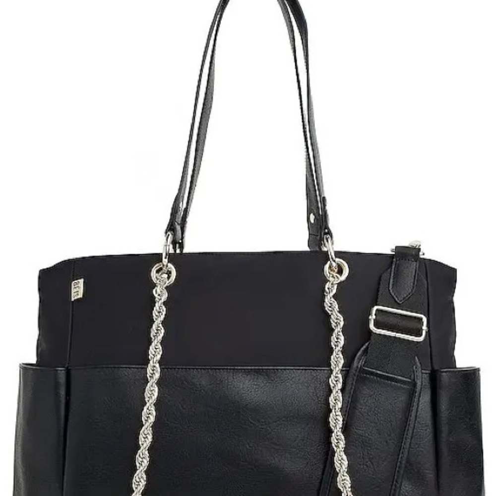 BEIS Black Baby Bag with Chain Straps
